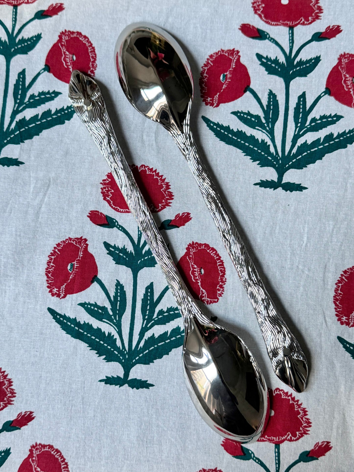 Pair of Santa Serving Spoons