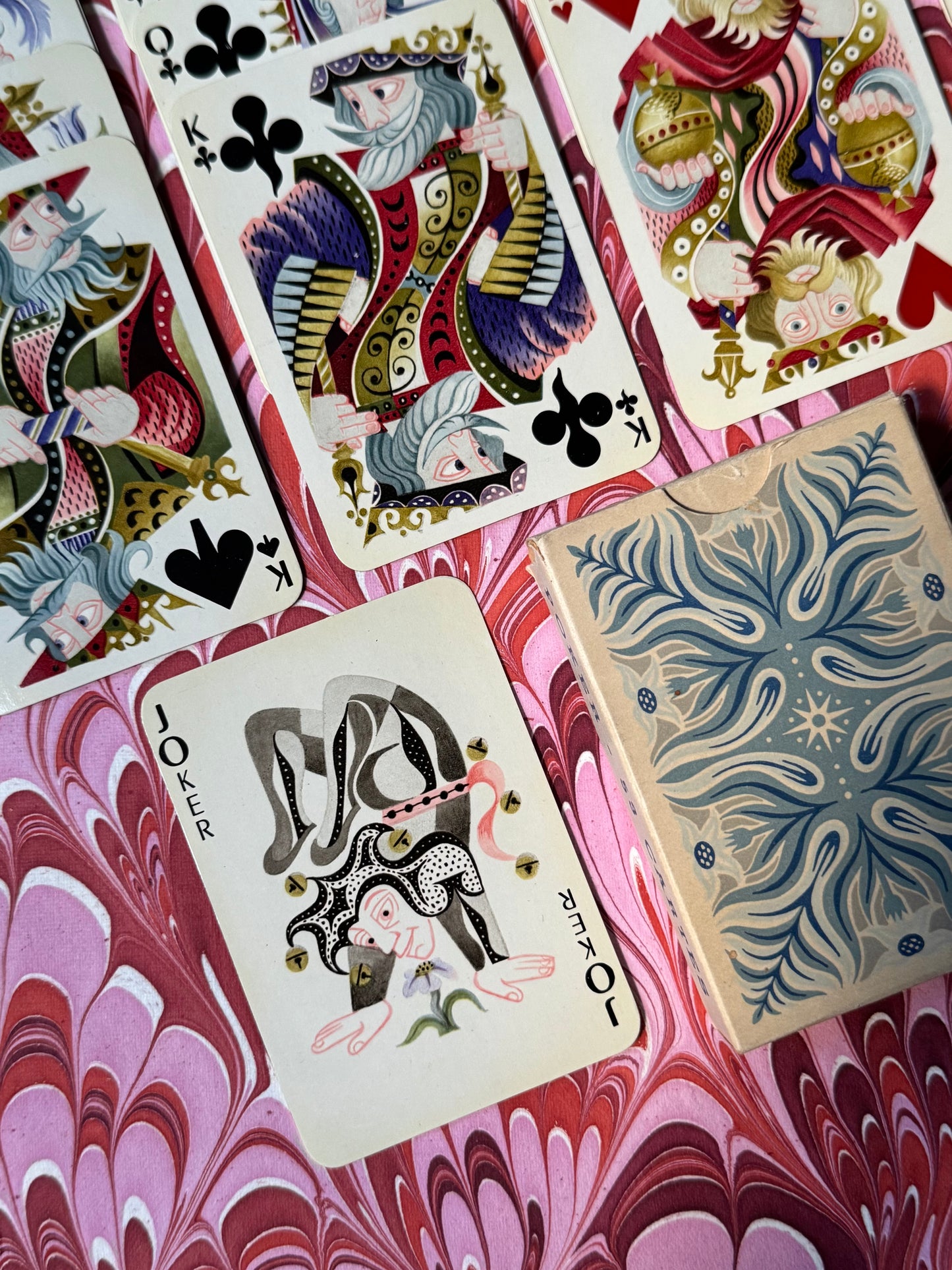 Vintage Playing Cards in Sterling Silver Stand