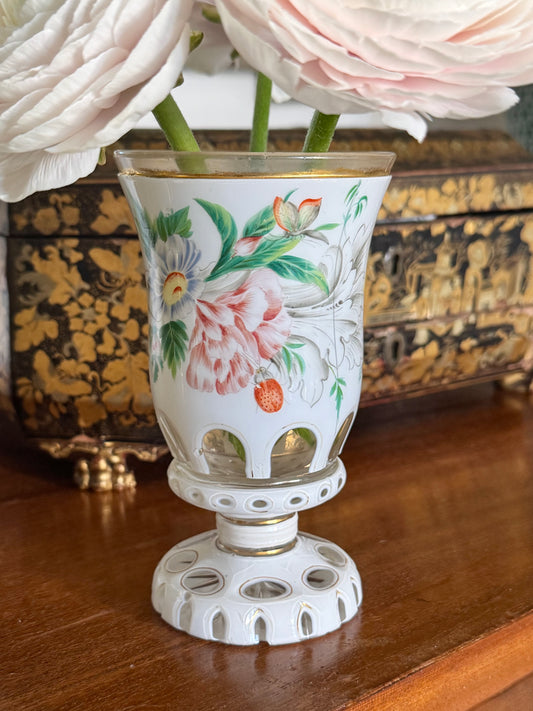 Antique Bohemian Glass Vase