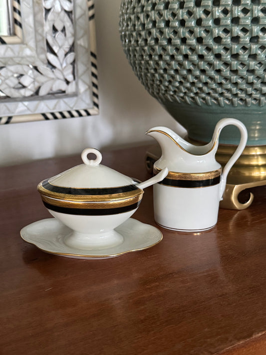 Ginori Palermo Black Porcelain Set