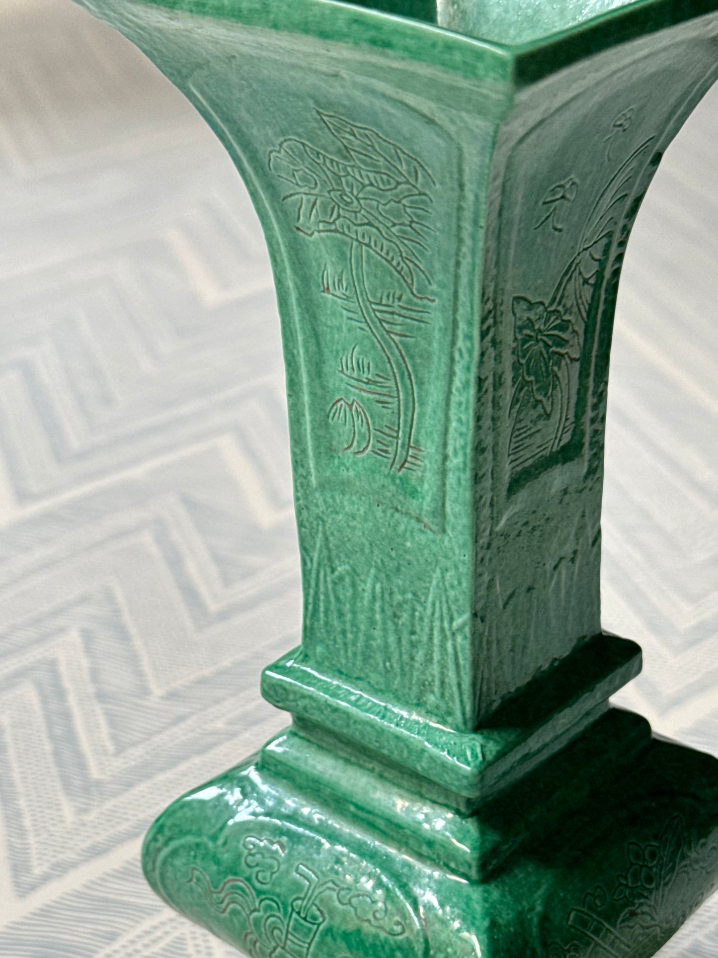 Green Glazed Chinese Export Vase