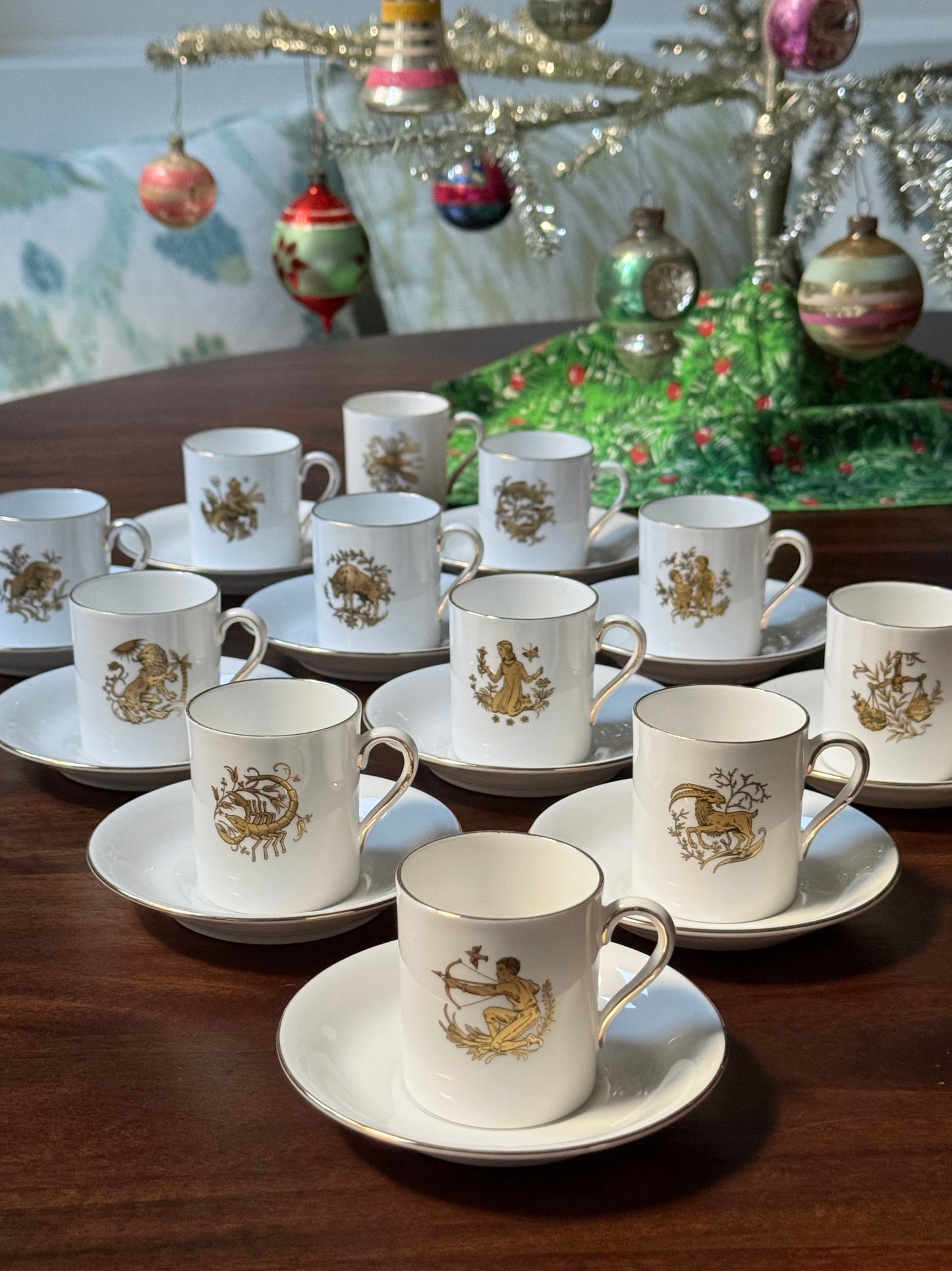 Set of 12 Royal Tuscan Zodiac Demitasse Cups