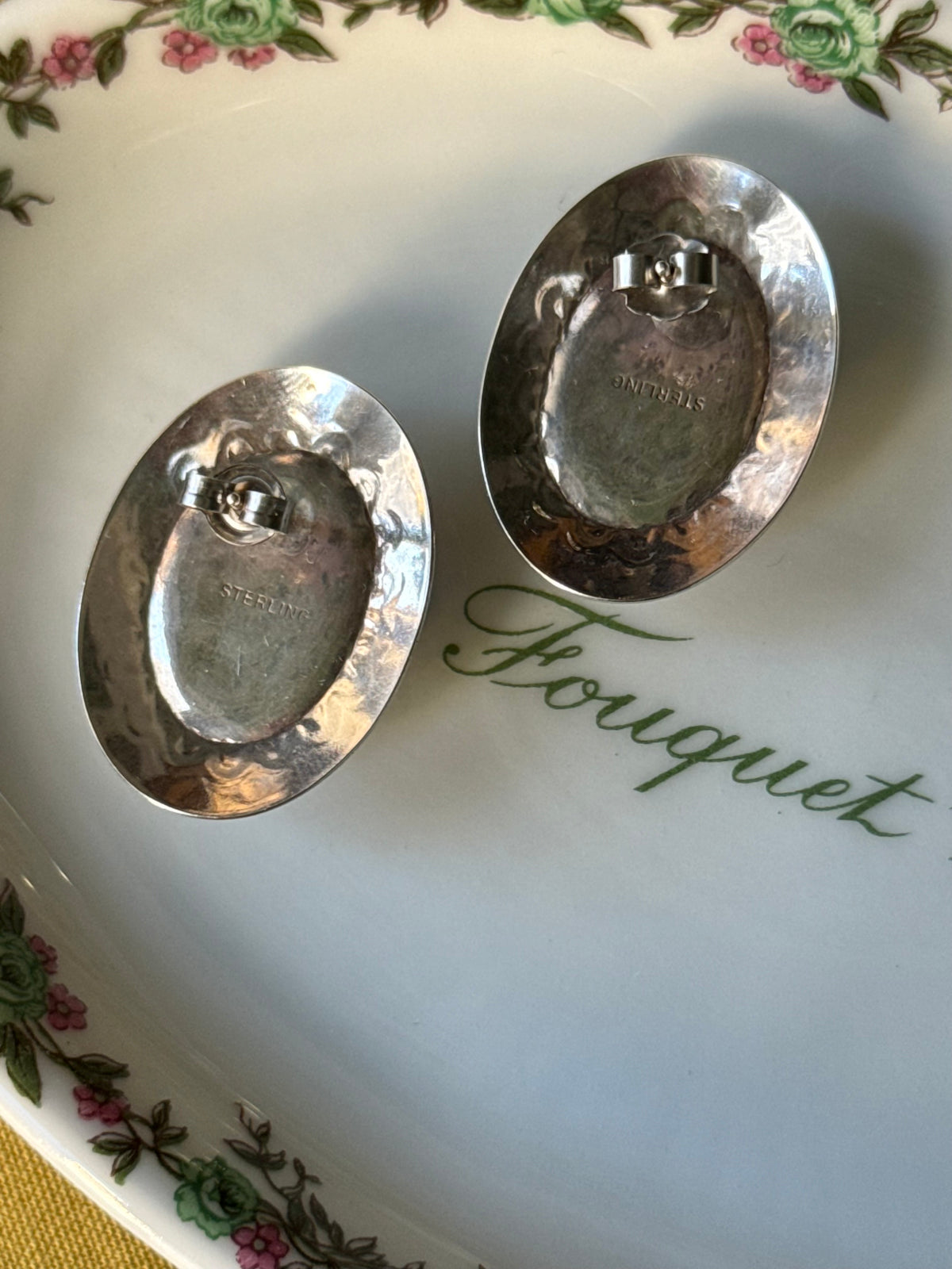 Silver & Lapis Concho Earrings