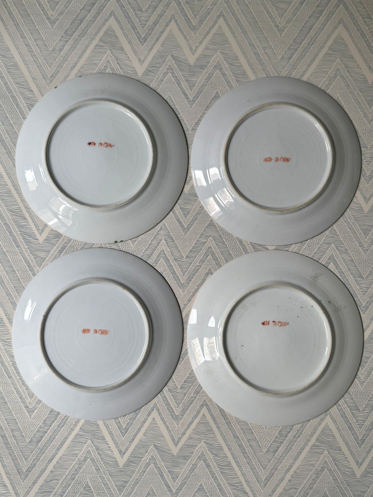 Set of 4 Famille Verte Plates