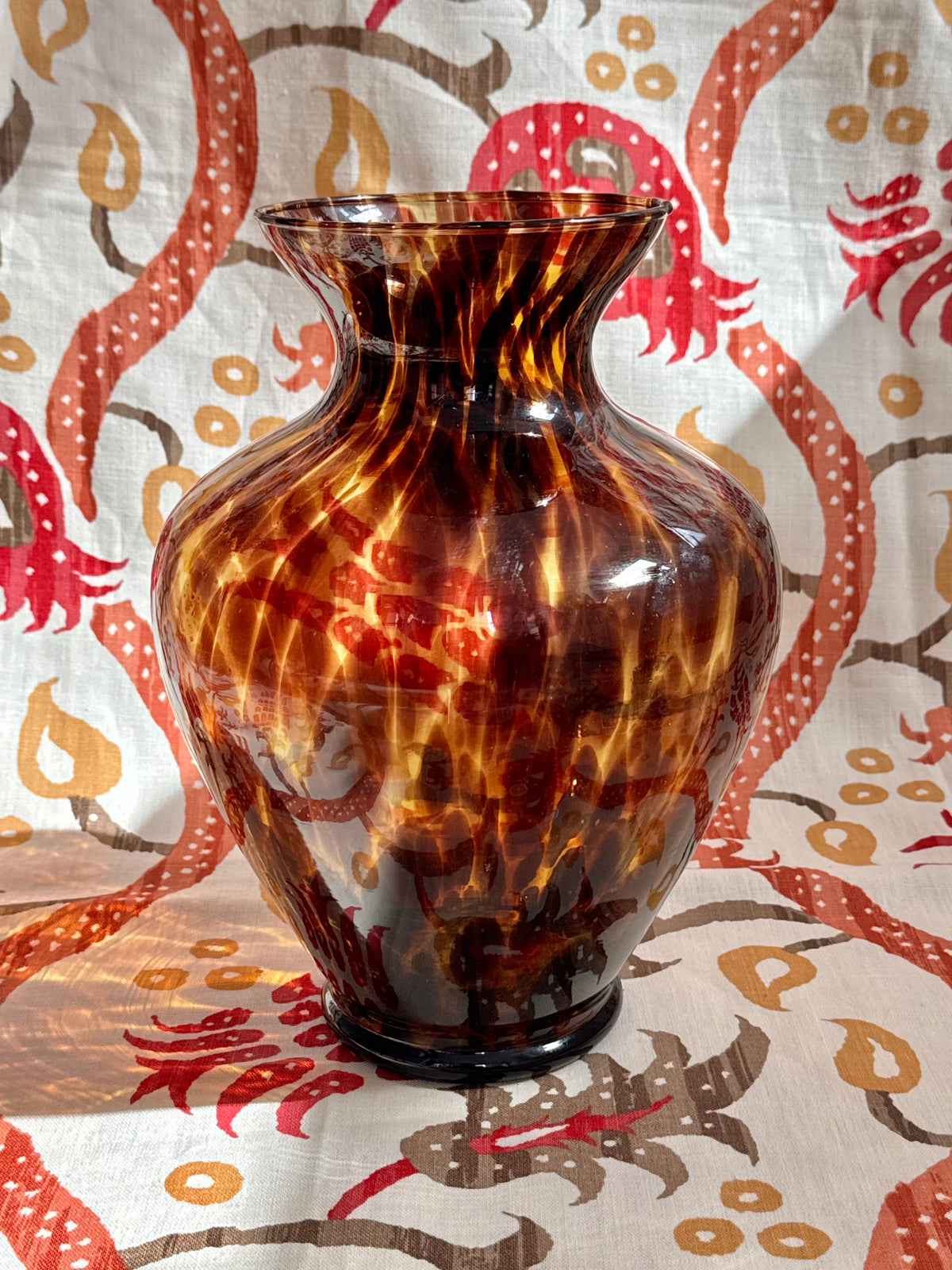 Large Tortoise Glass Vase