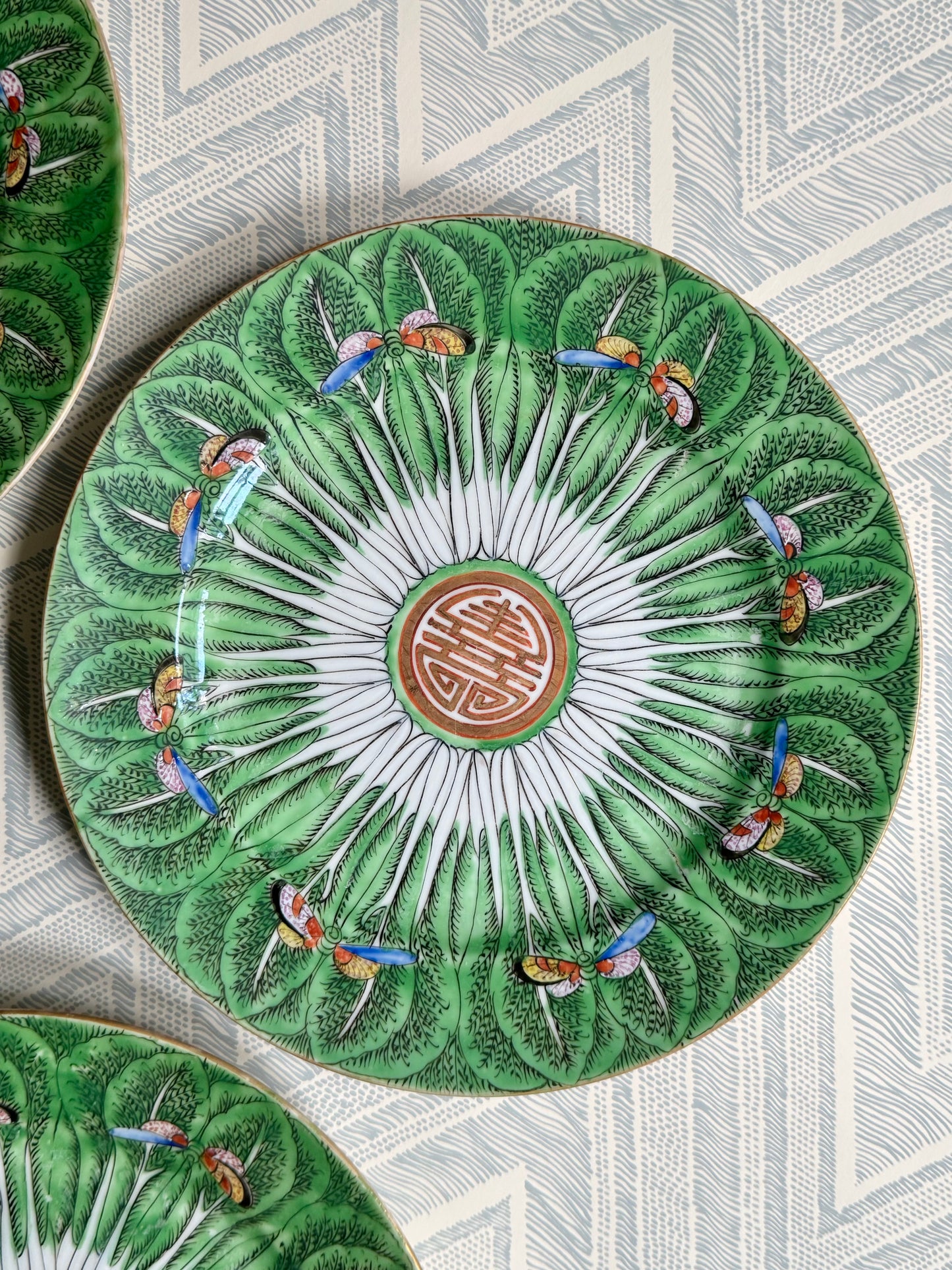 Set of 4 Famille Verte Plates