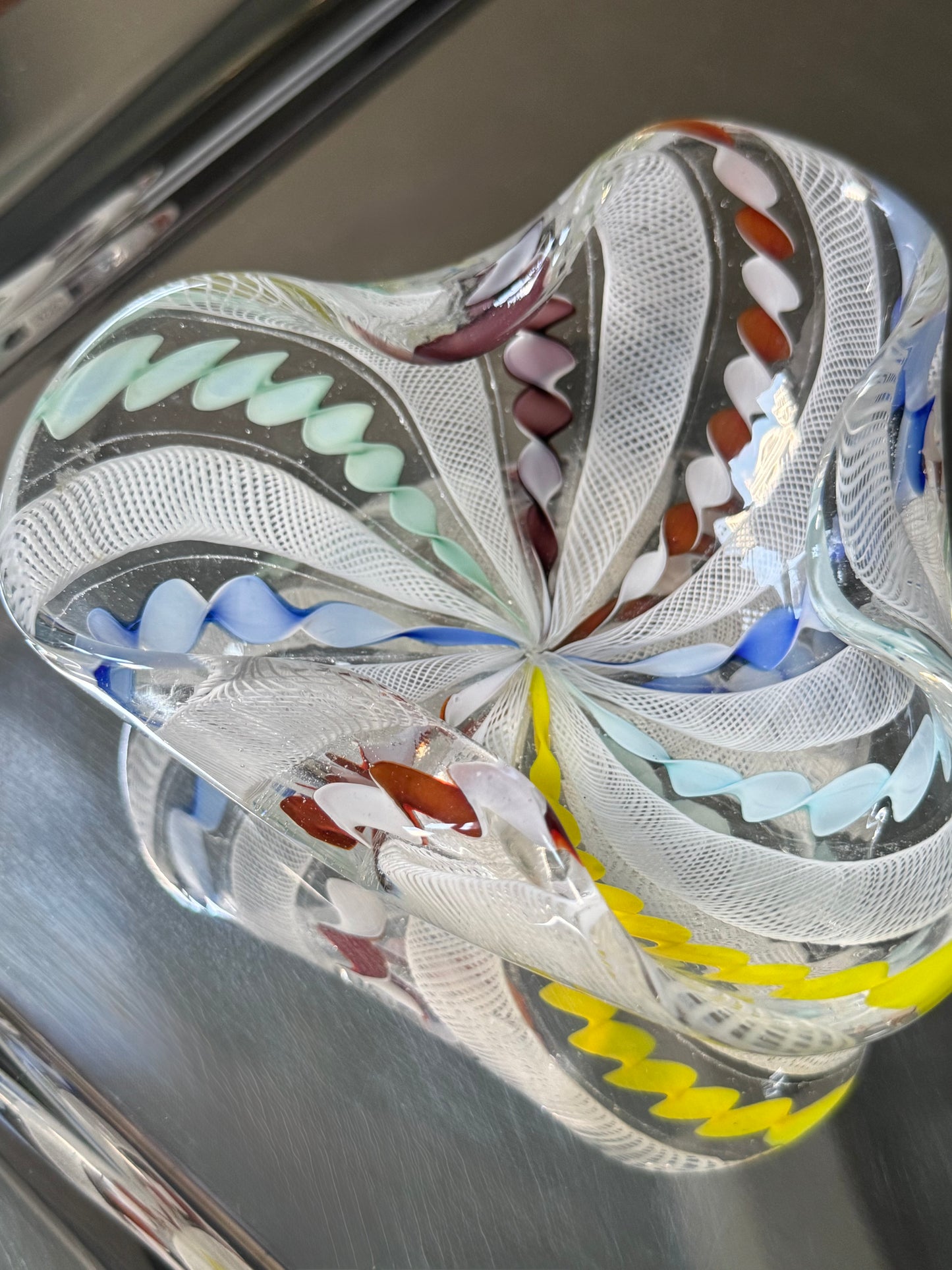 Multicolor Murano Ribbon Dish