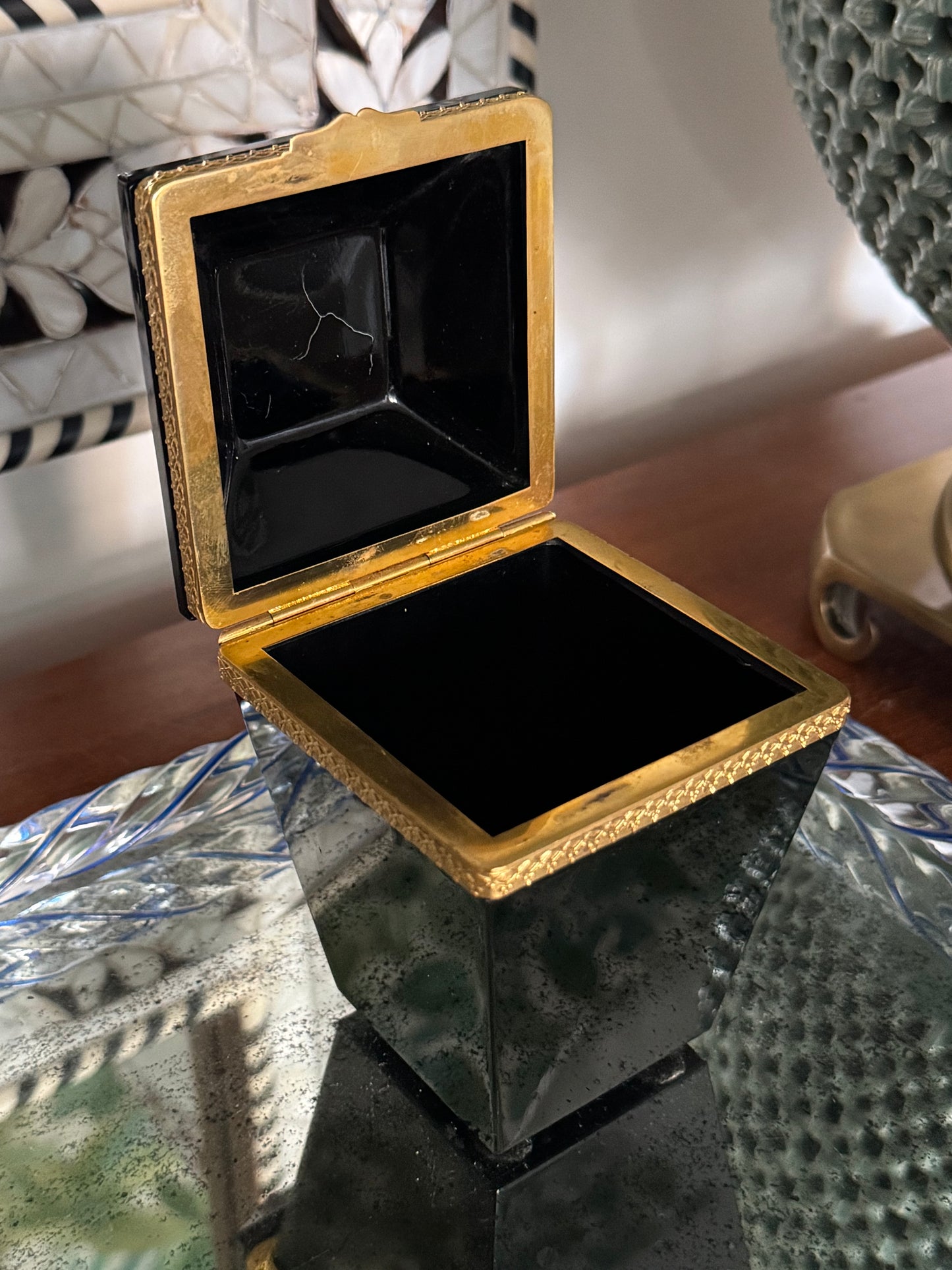 Italian Murano Glass Casket Box