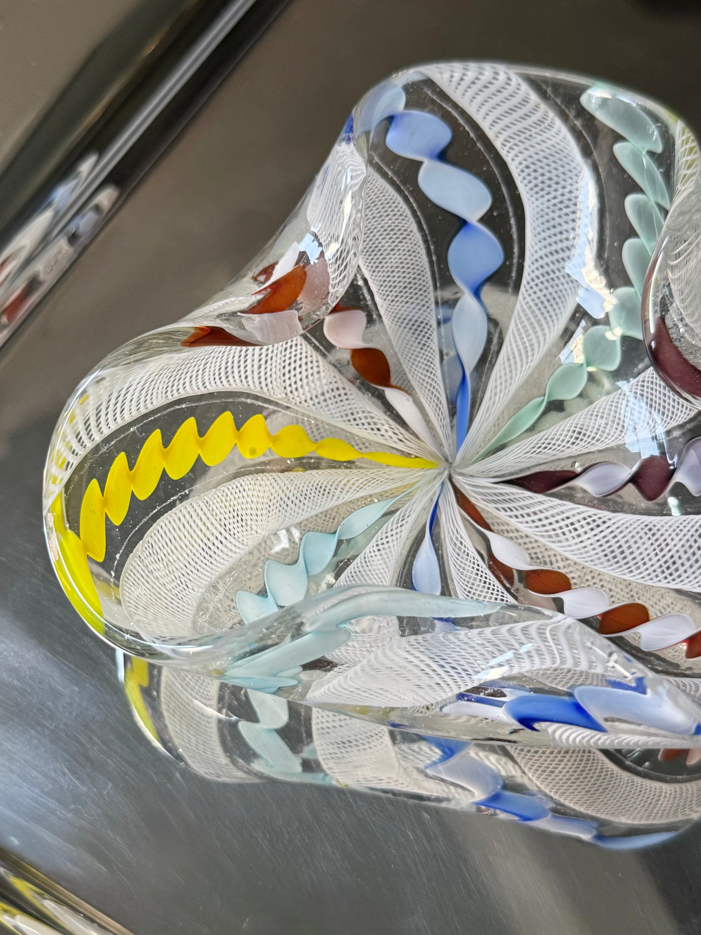 Multicolor Murano Ribbon Dish