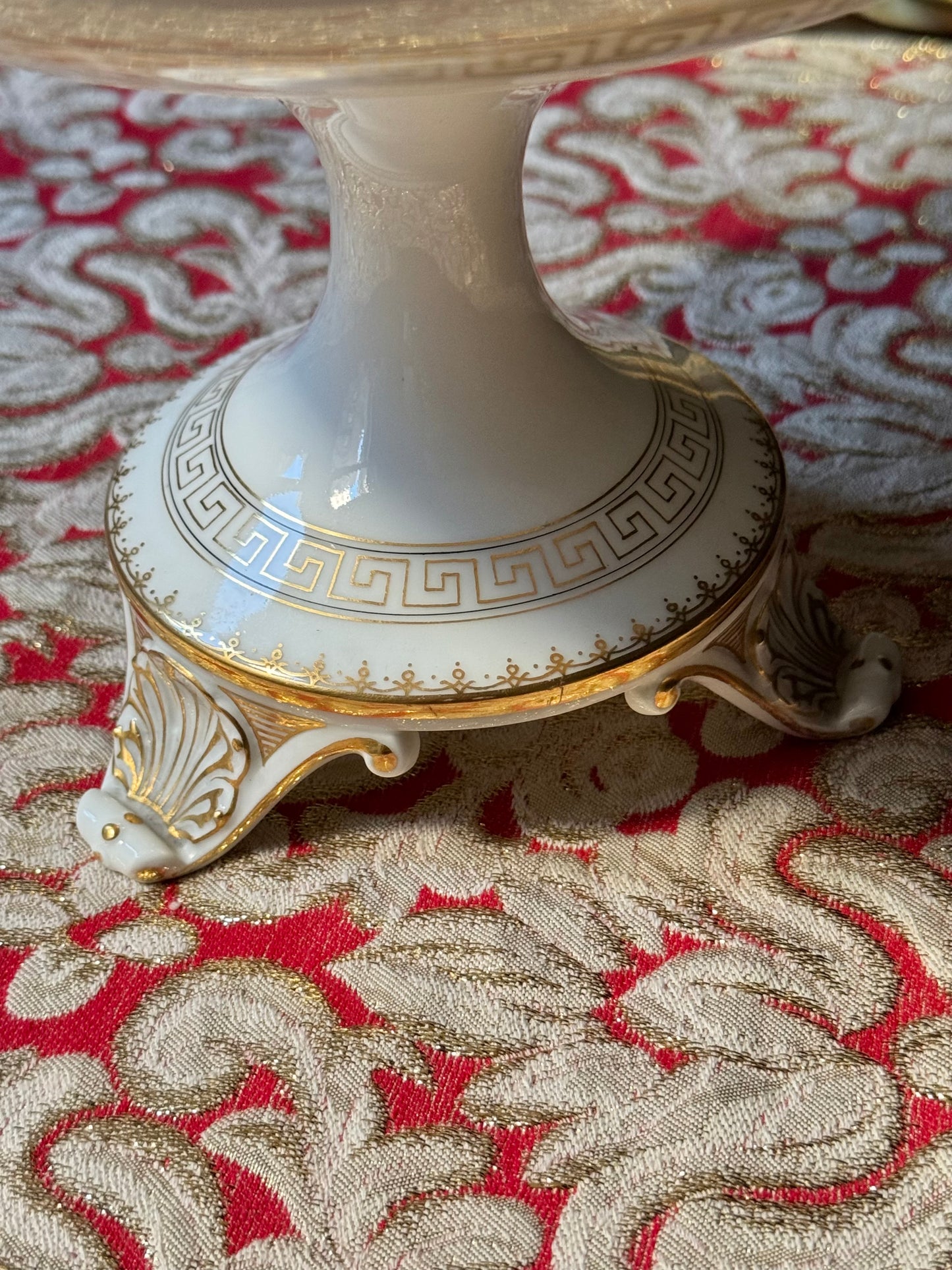 Antique French Porcelain Reticulated Compote