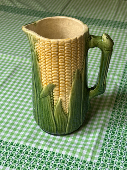 Majolica Corn Pitcher