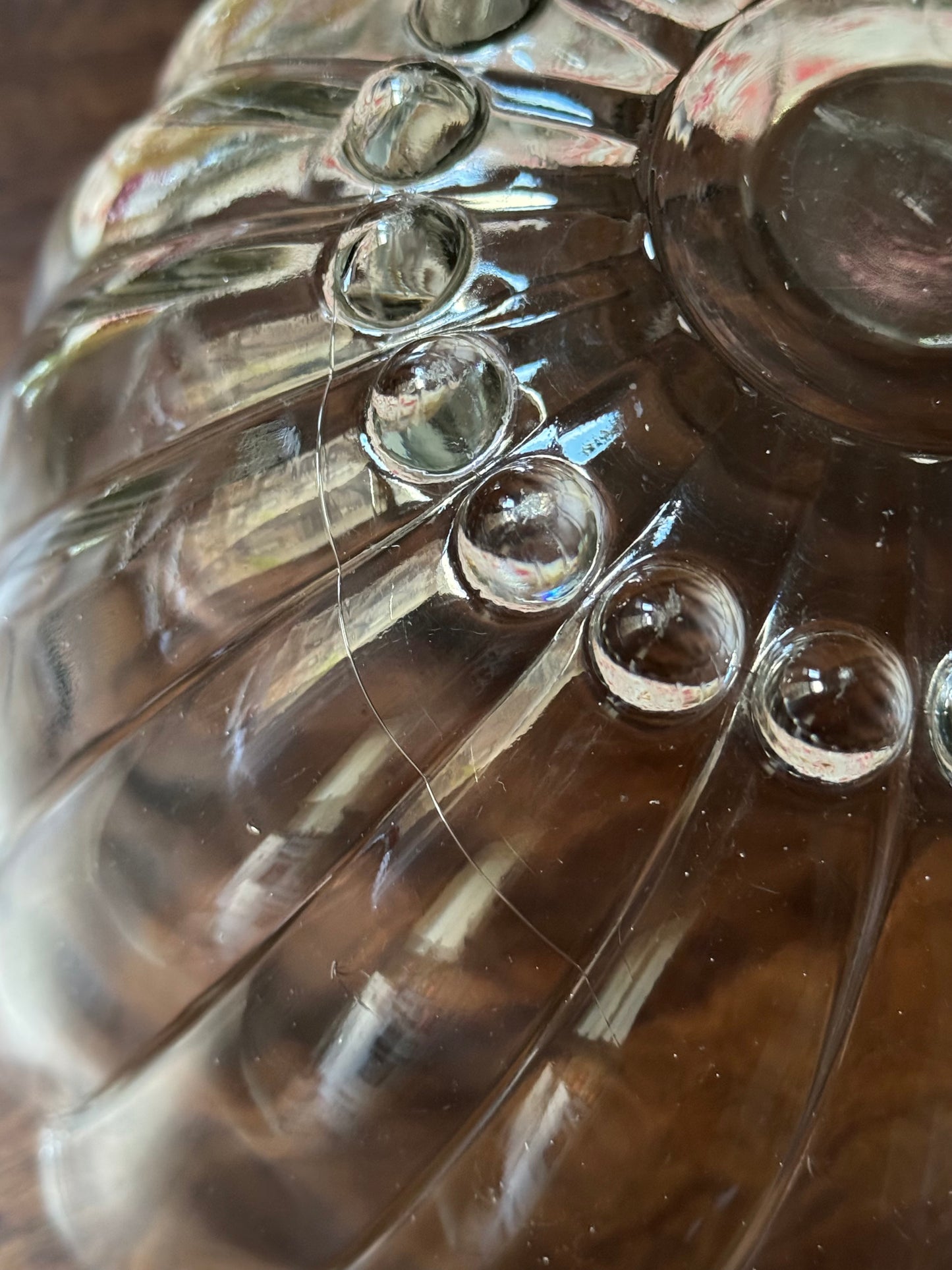Swirl Glass Punch Bowl