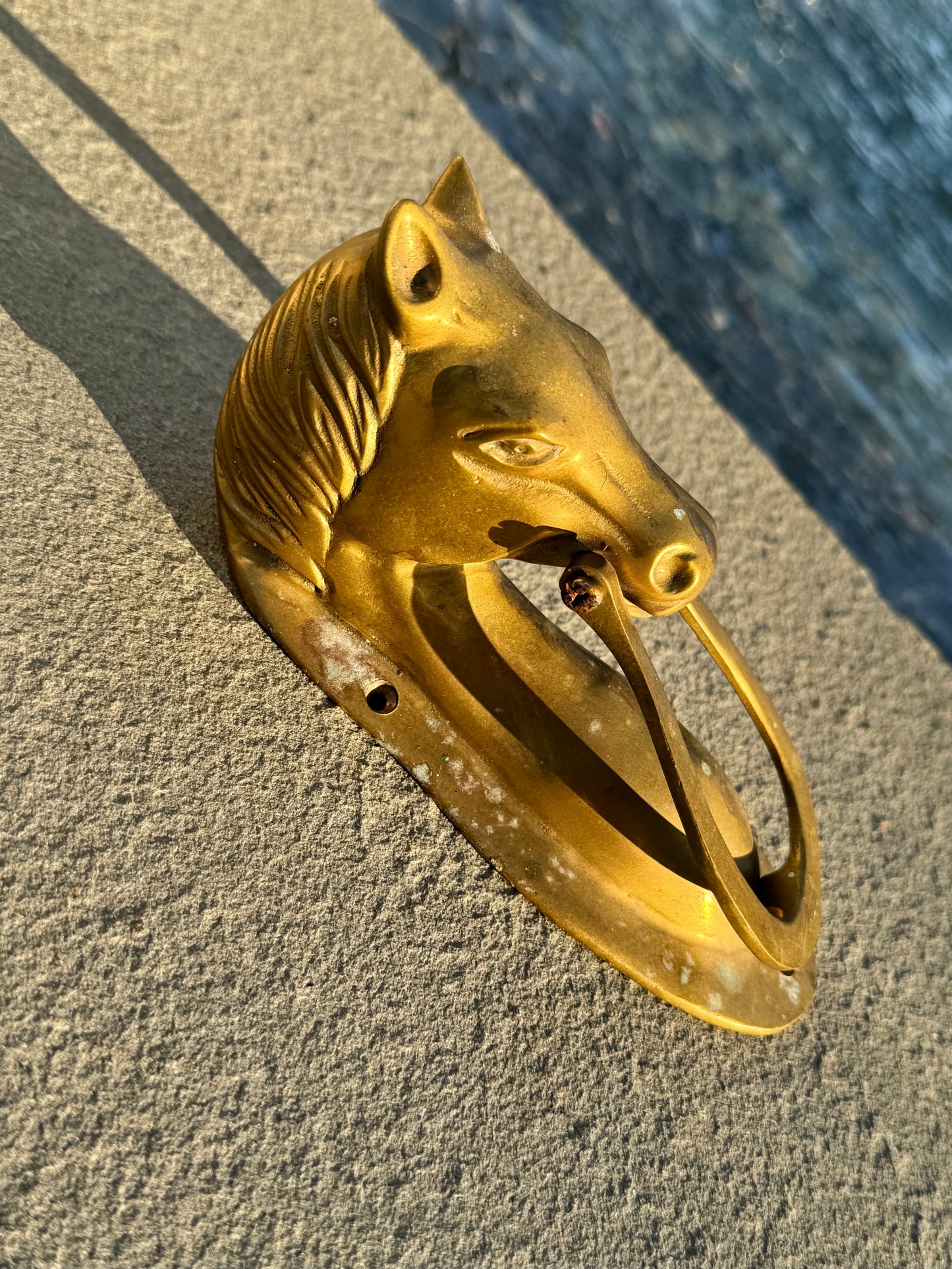 Vintage Brass Horse Doorknocker