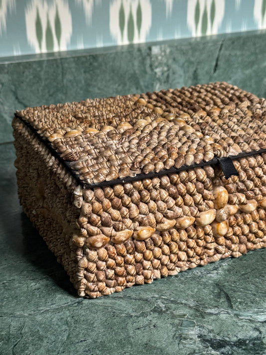 Brown Shell Encrusted Box