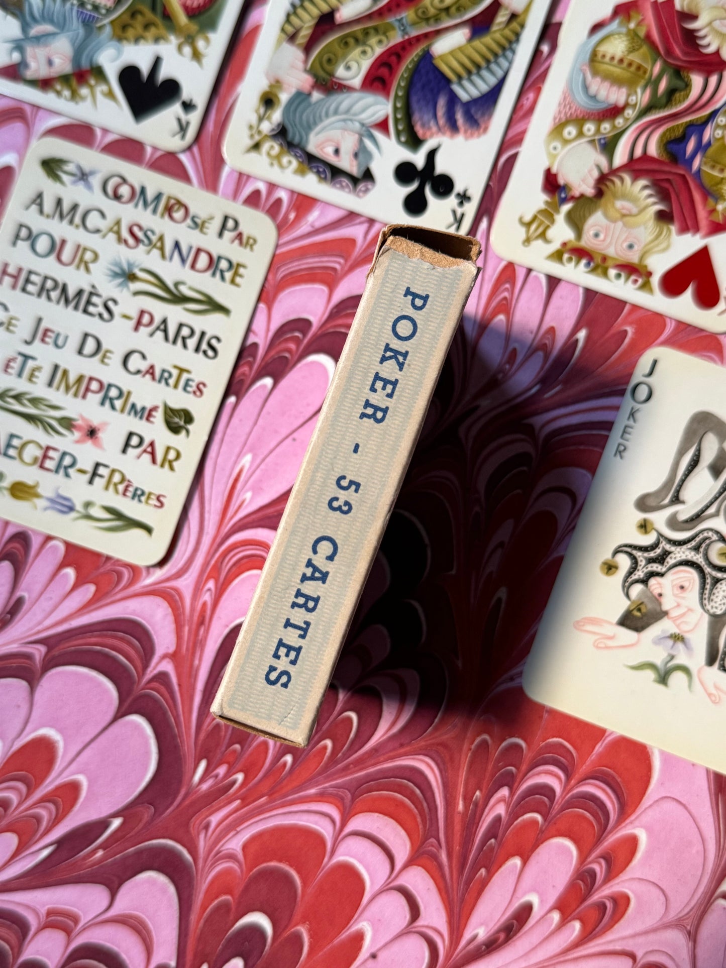 Vintage Playing Cards in Sterling Silver Stand