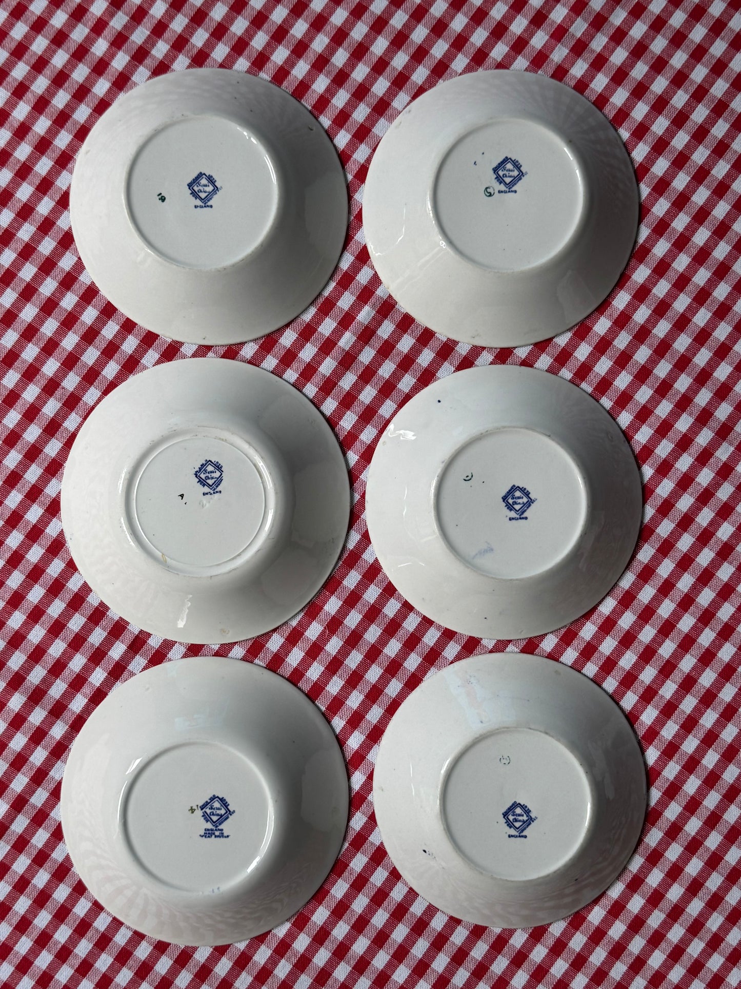 Set of 6 Blue Willow Berry Bowls