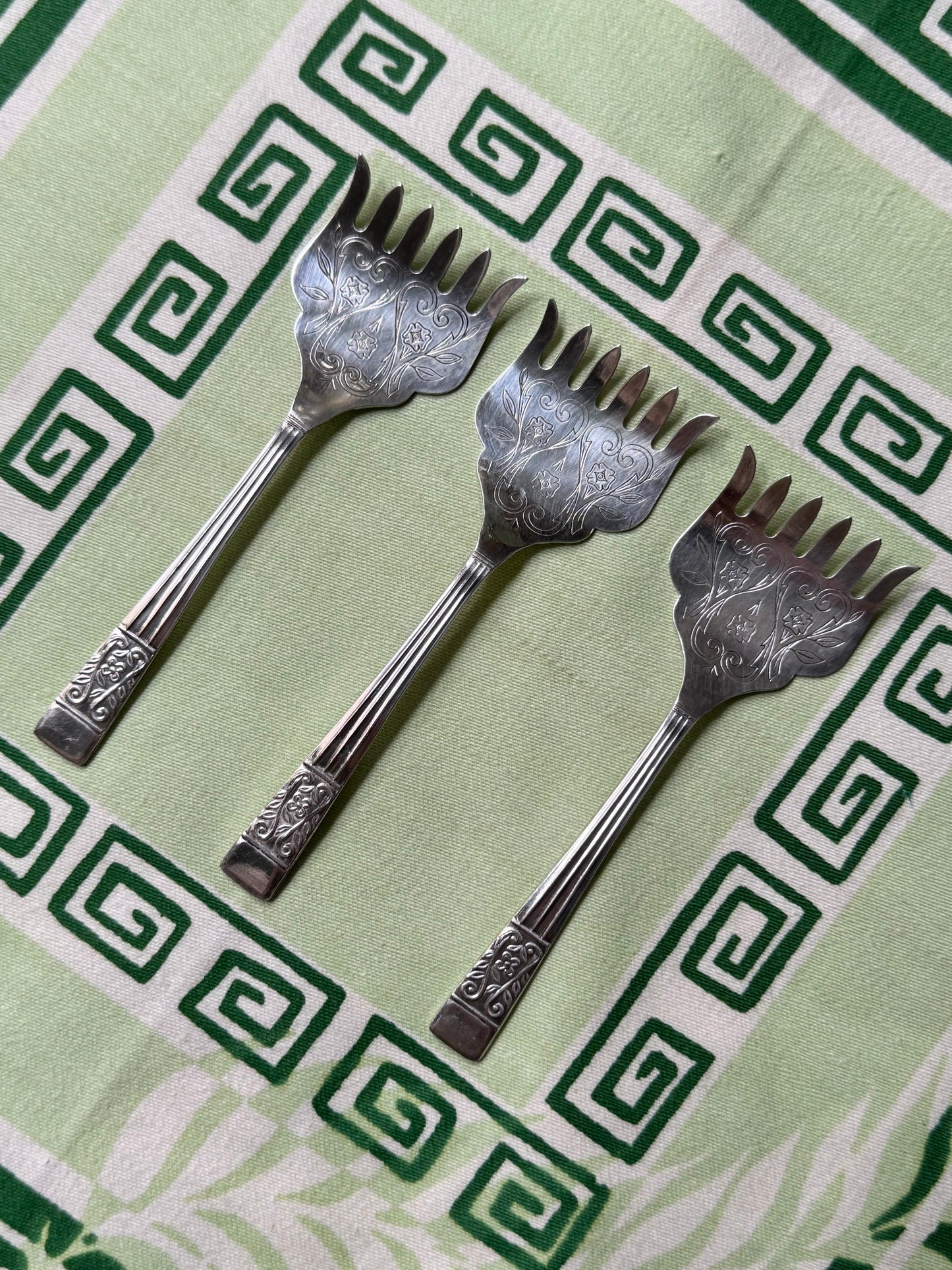 Trio of Silverplate Sardine Forks