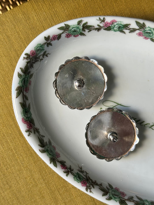 Scalloped Concho Earrings