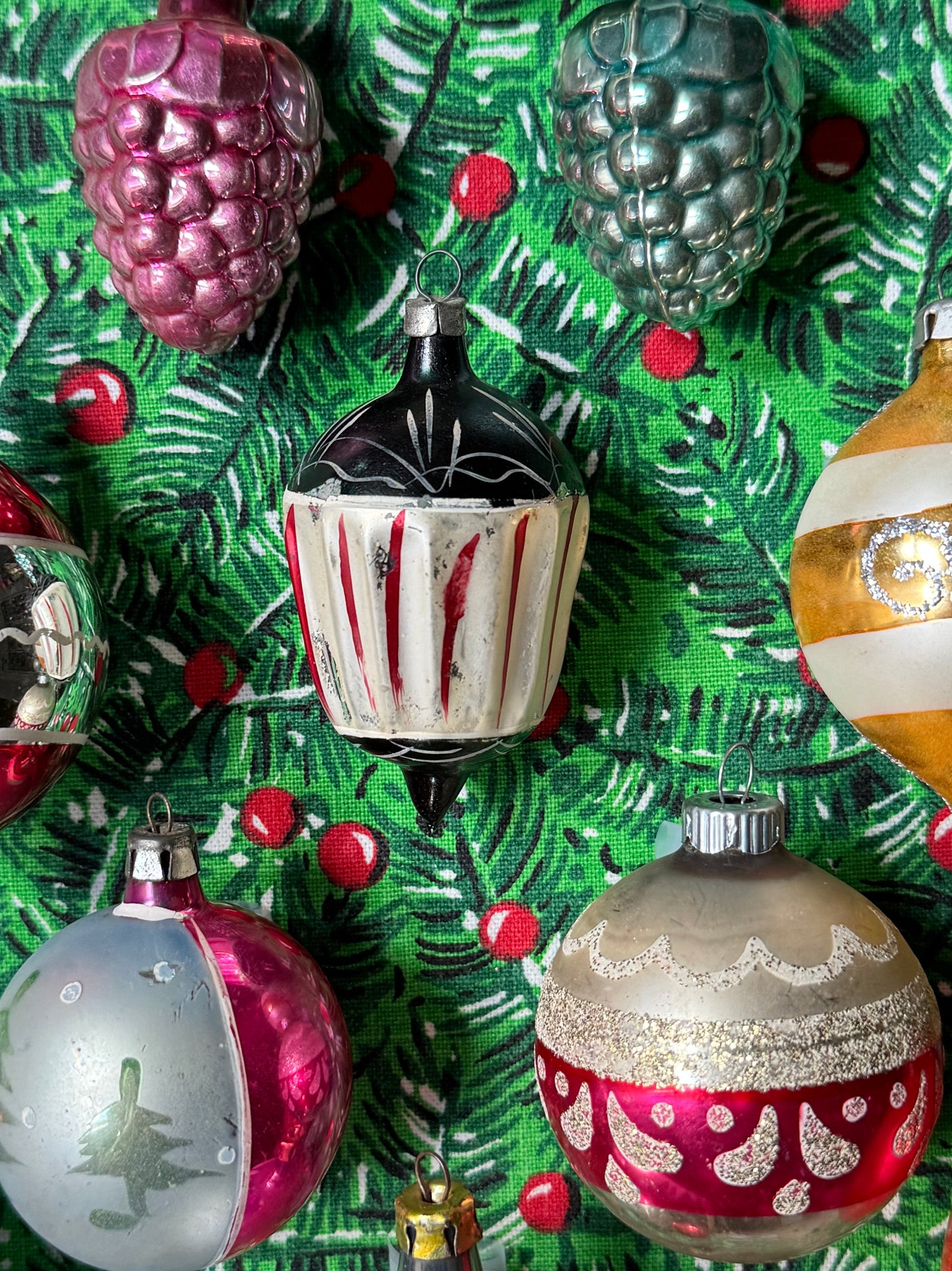 Set of 11 Vintage Glass Ornaments