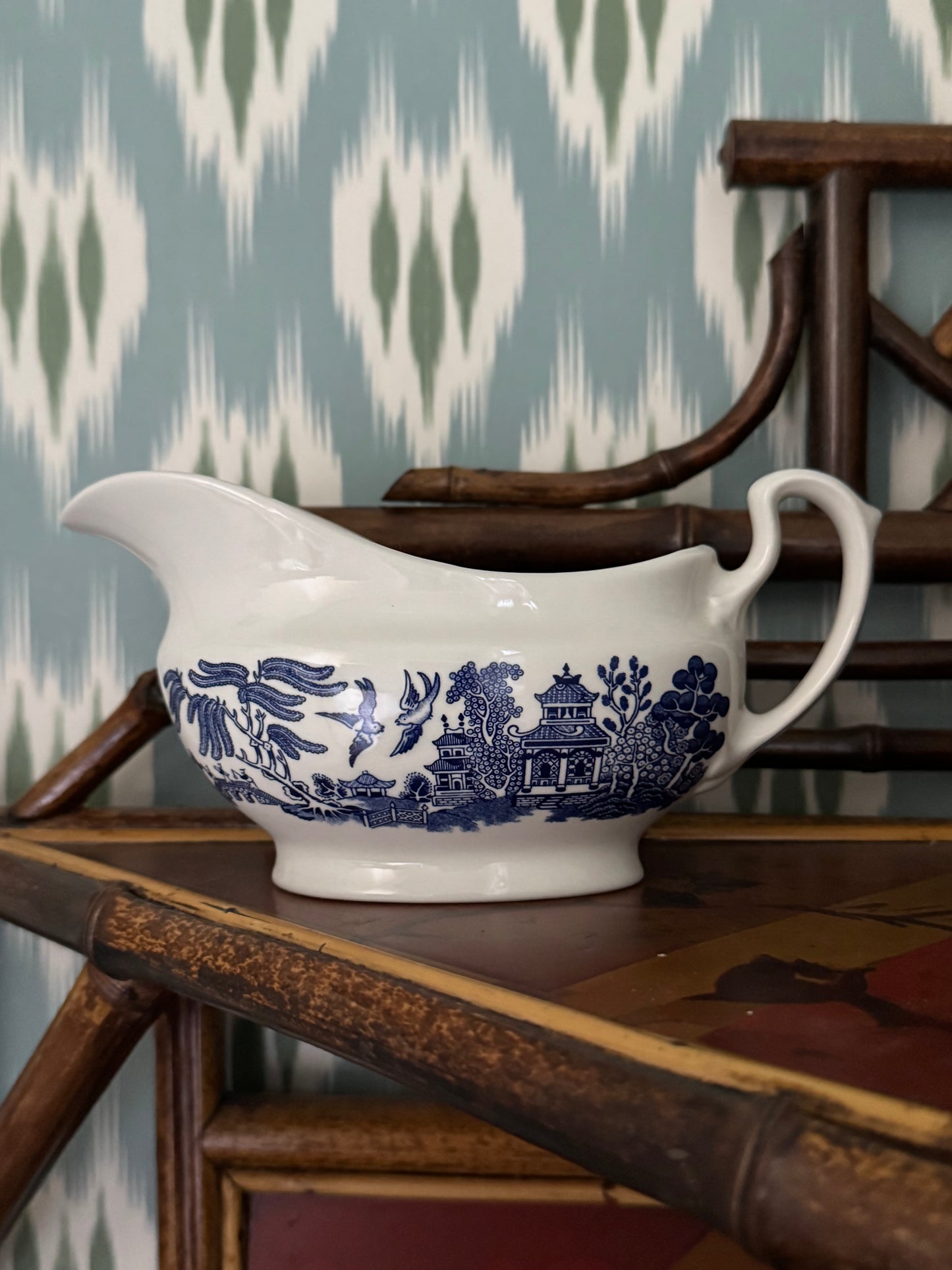 Churchill Blue Willow Gravy Boat