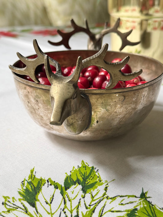 Small Hammered Stag’s Head Bowl