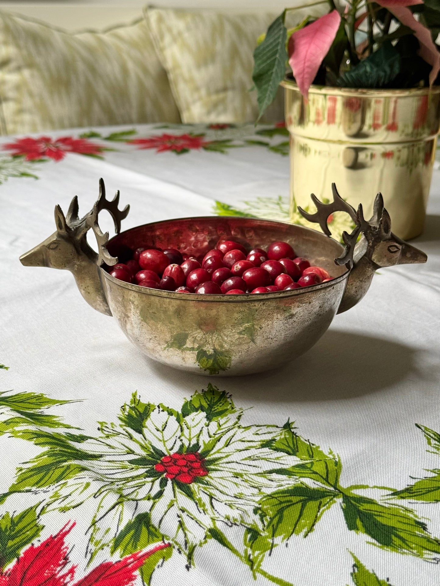 Small Hammered Stag’s Head Bowl