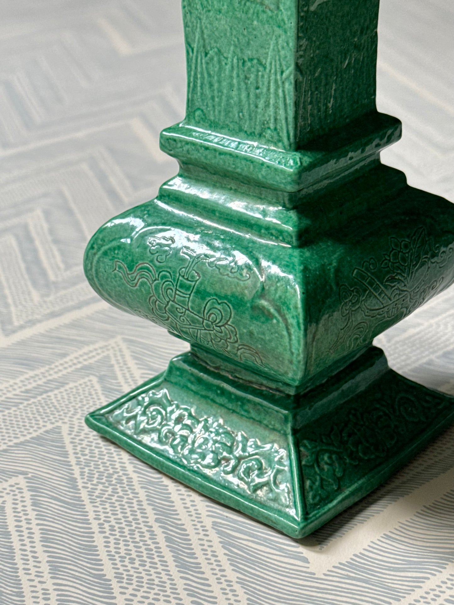 Green Glazed Chinese Export Vase