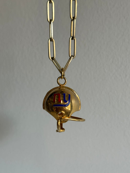 Vintage Football Helmet Charm - New York Giants