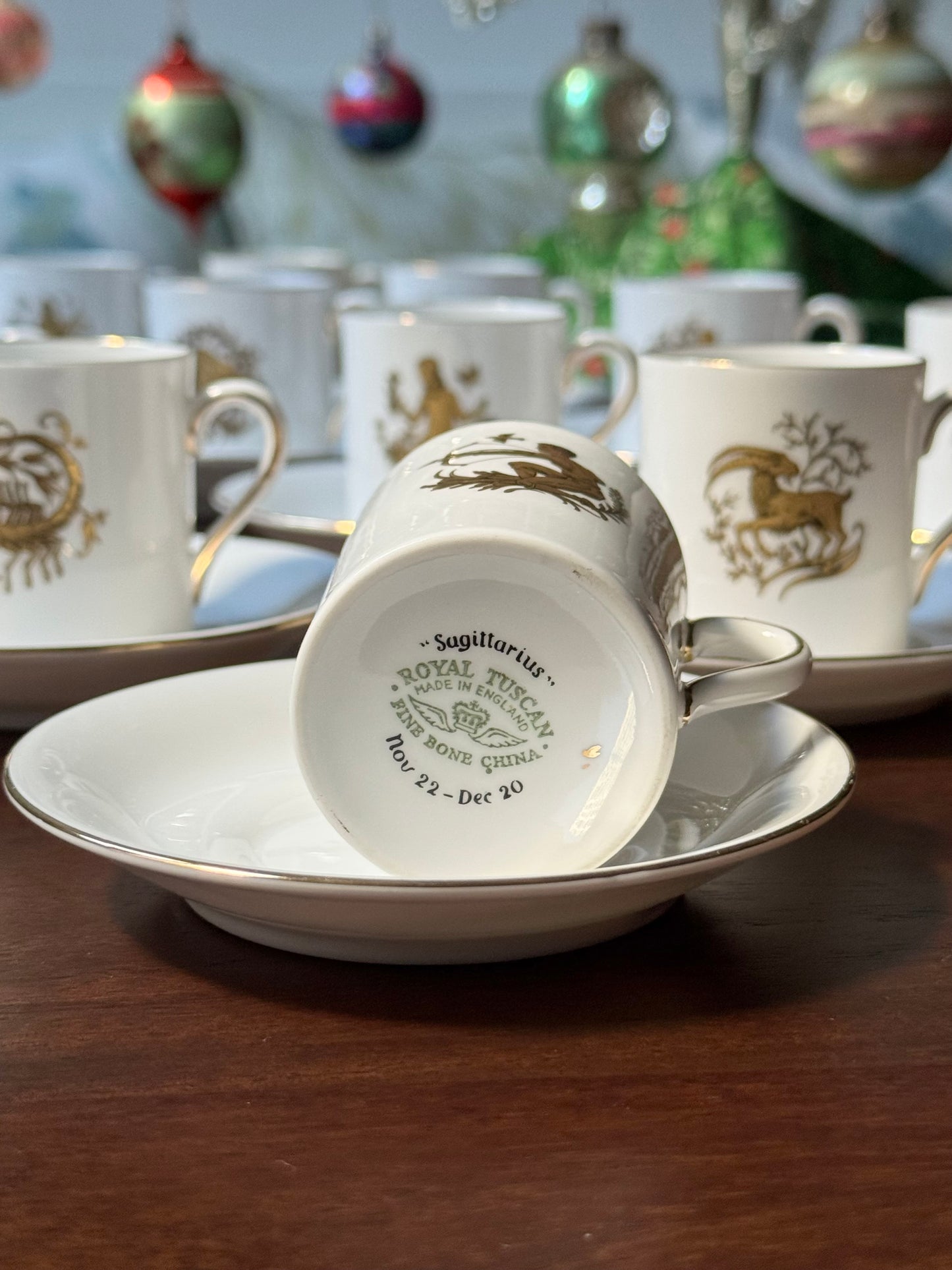 Set of 12 Royal Tuscan Zodiac Demitasse Cups