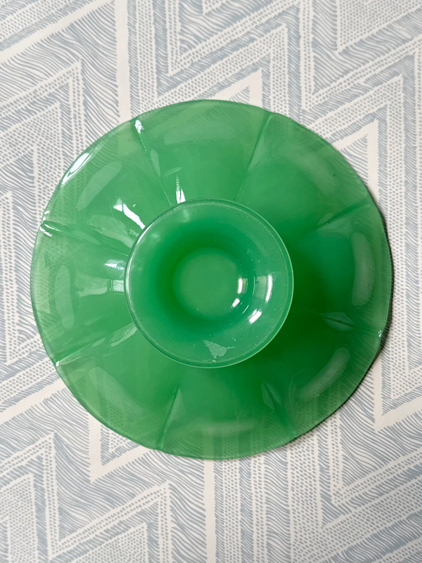 Jadeite Low Pedestal Bowl