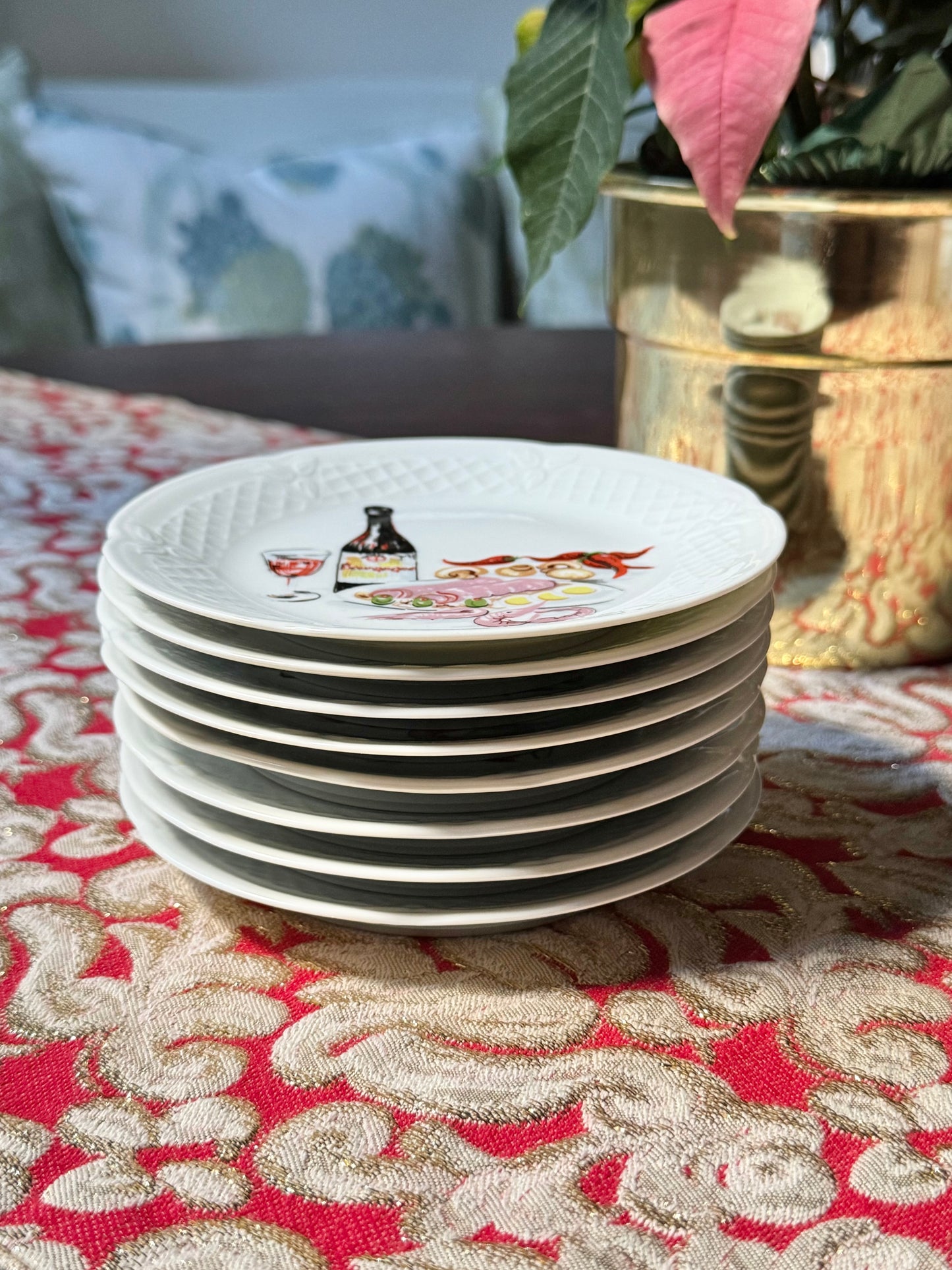 French Porcelain Canapé Plates (8)