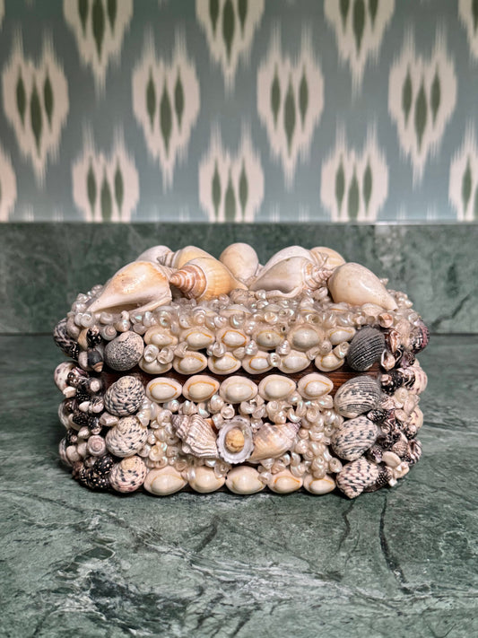 Wooden Shell Encrusted Box