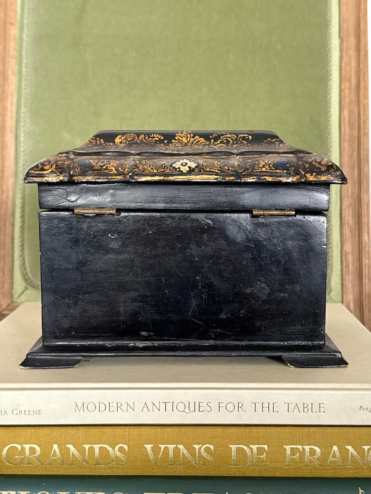 Antique Victorian Papier Mâché Box