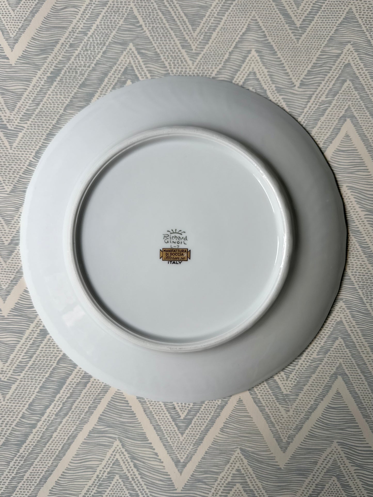 Green Gilt Ginori Plate