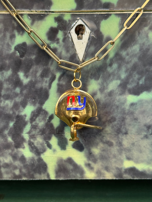 Vintage Football Helmet Charm - New York Giants