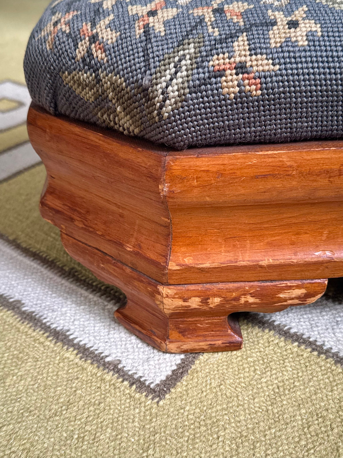 Needlepoint Footstool