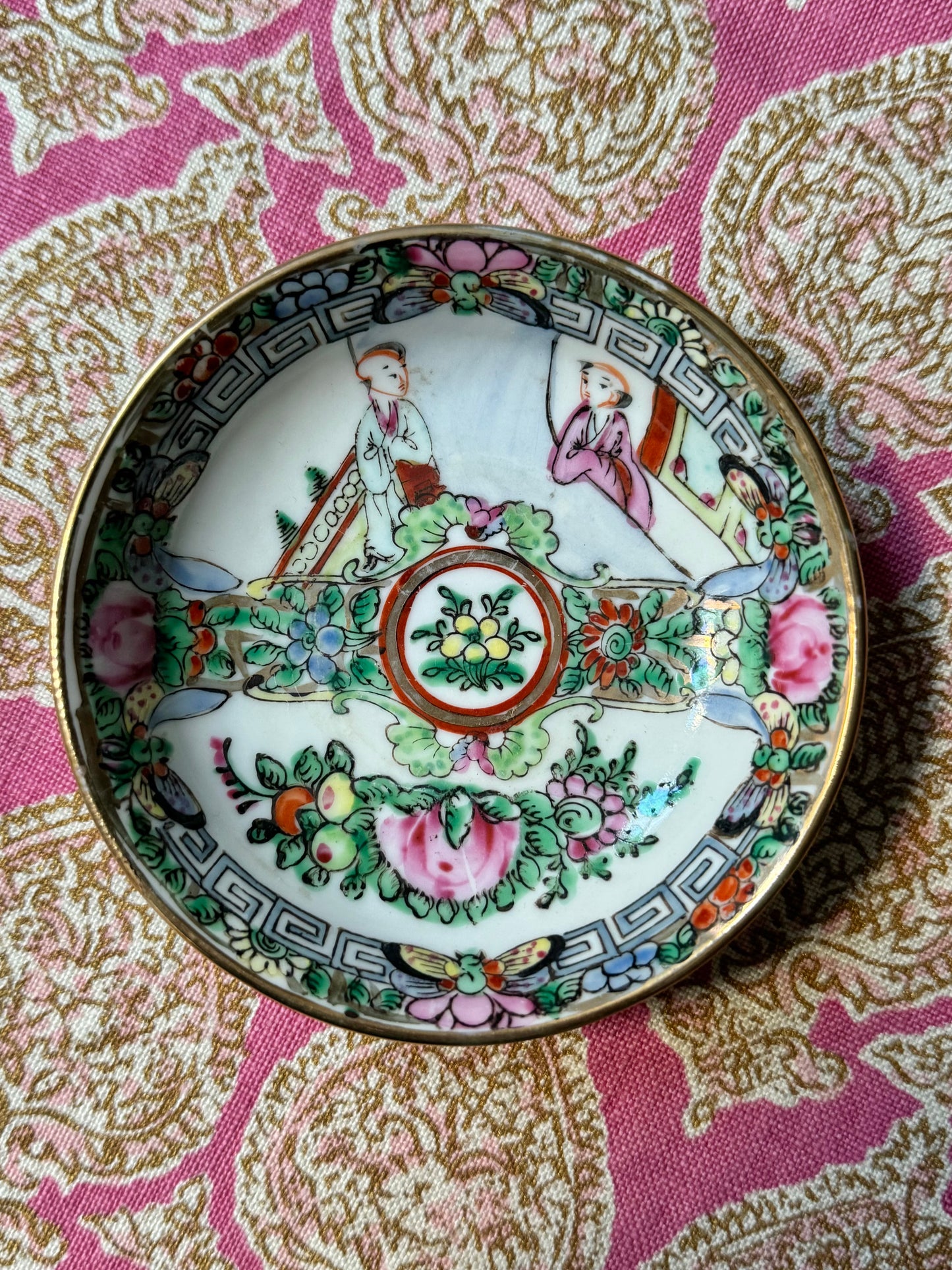 Vintage Rose Medallion Ring Dish (3.75”)