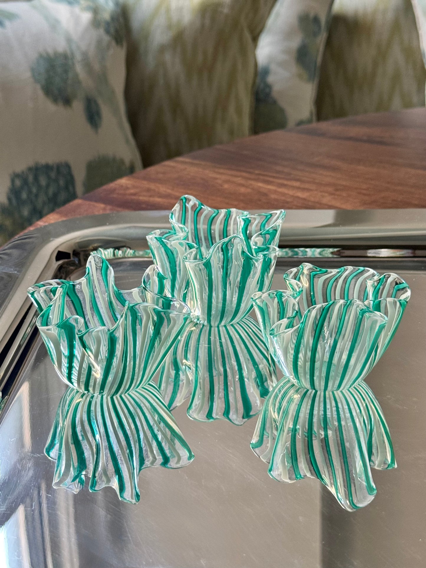 Trio of Venini “Fazzoletto” Mini Vases