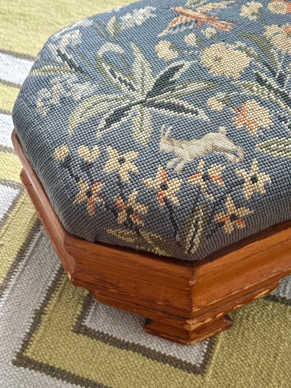 Needlepoint Footstool