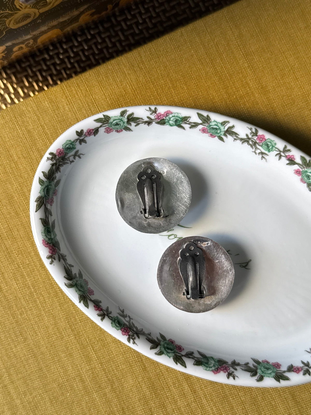 Round Concho Clip Earrings