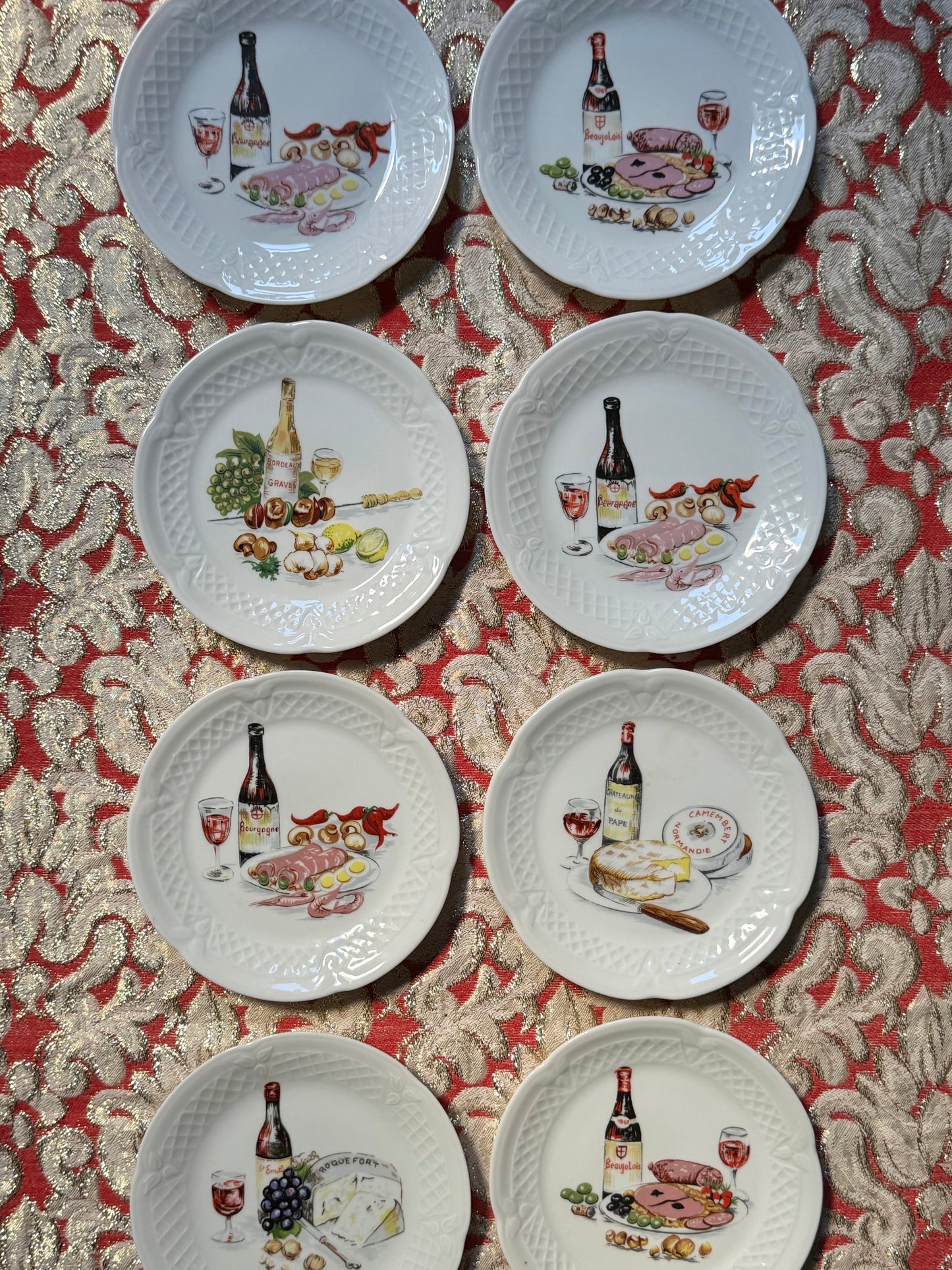 French Porcelain Canapé Plates (8)