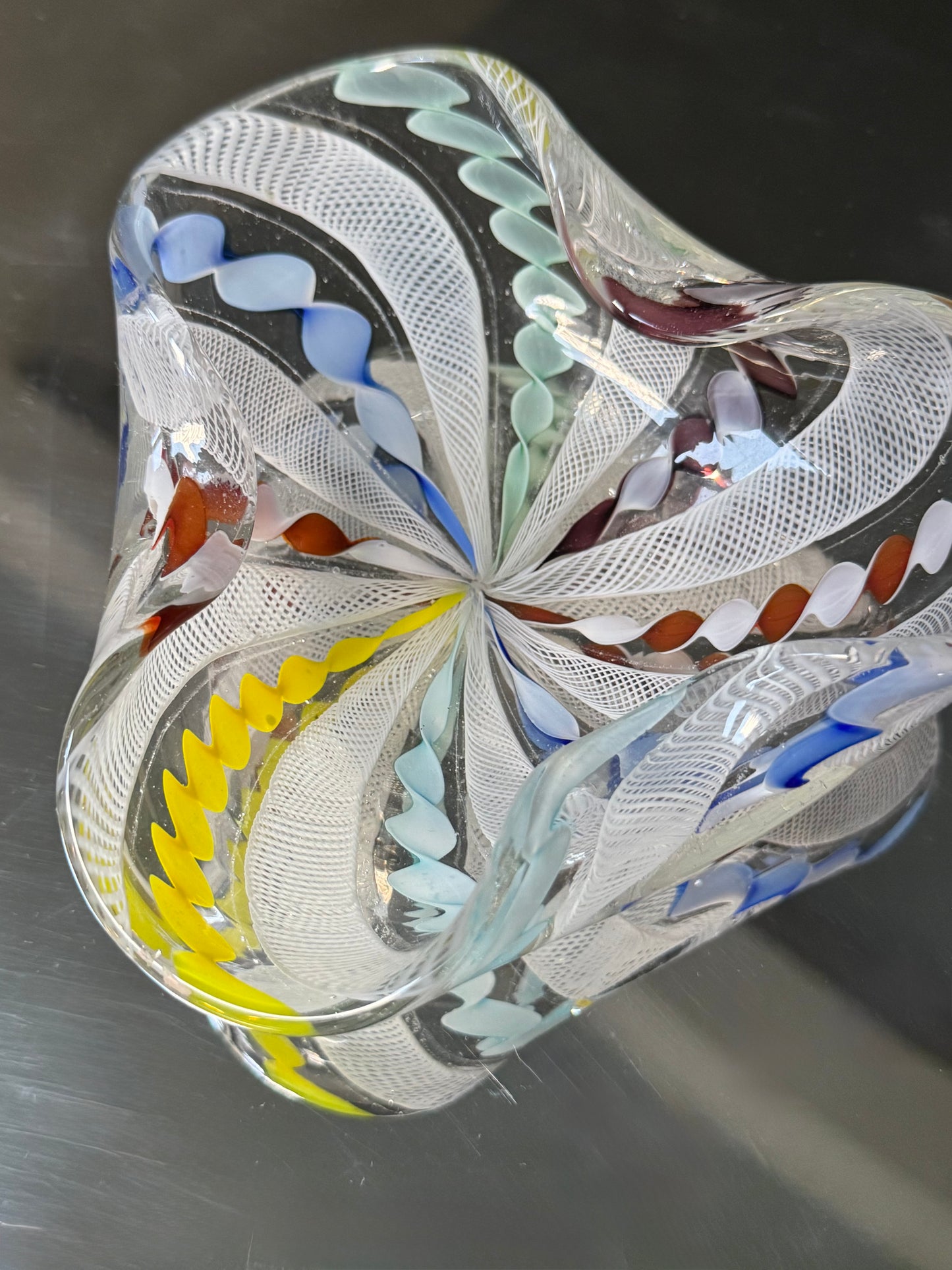 Multicolor Murano Ribbon Dish