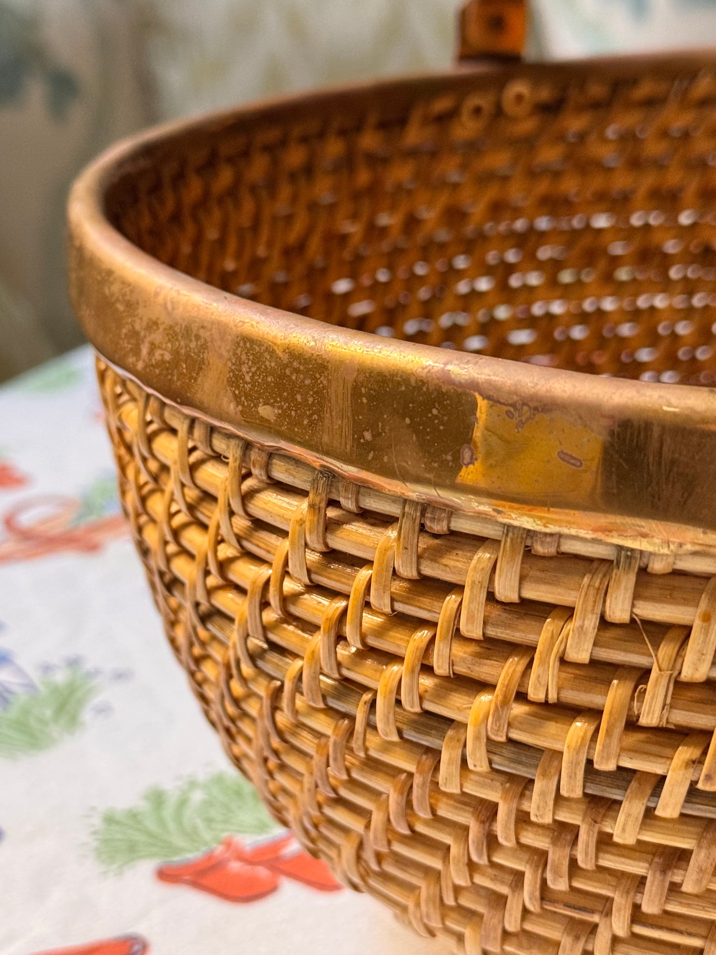 Brass Rimmed Basket