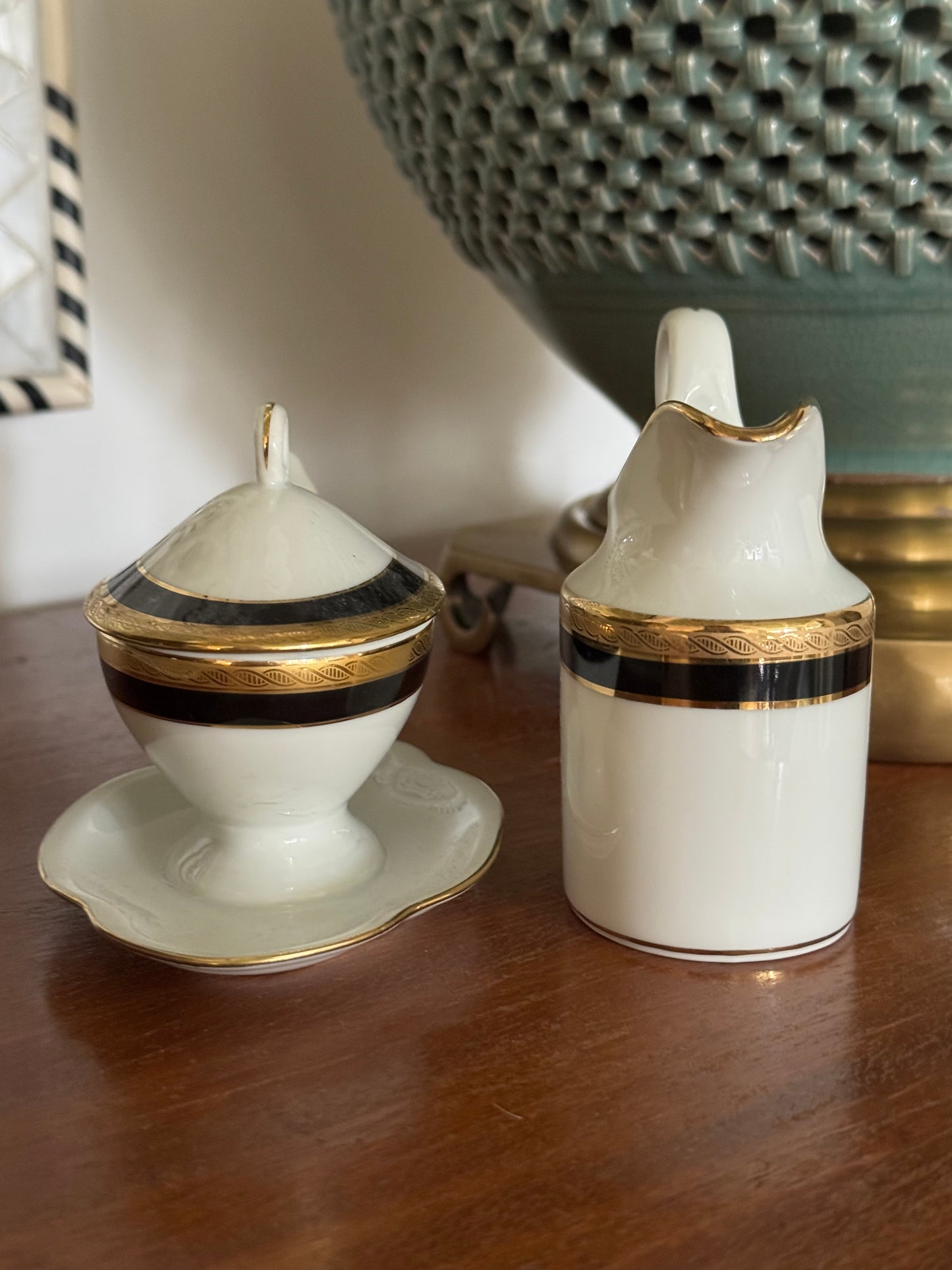 Ginori Palermo Black Porcelain Set