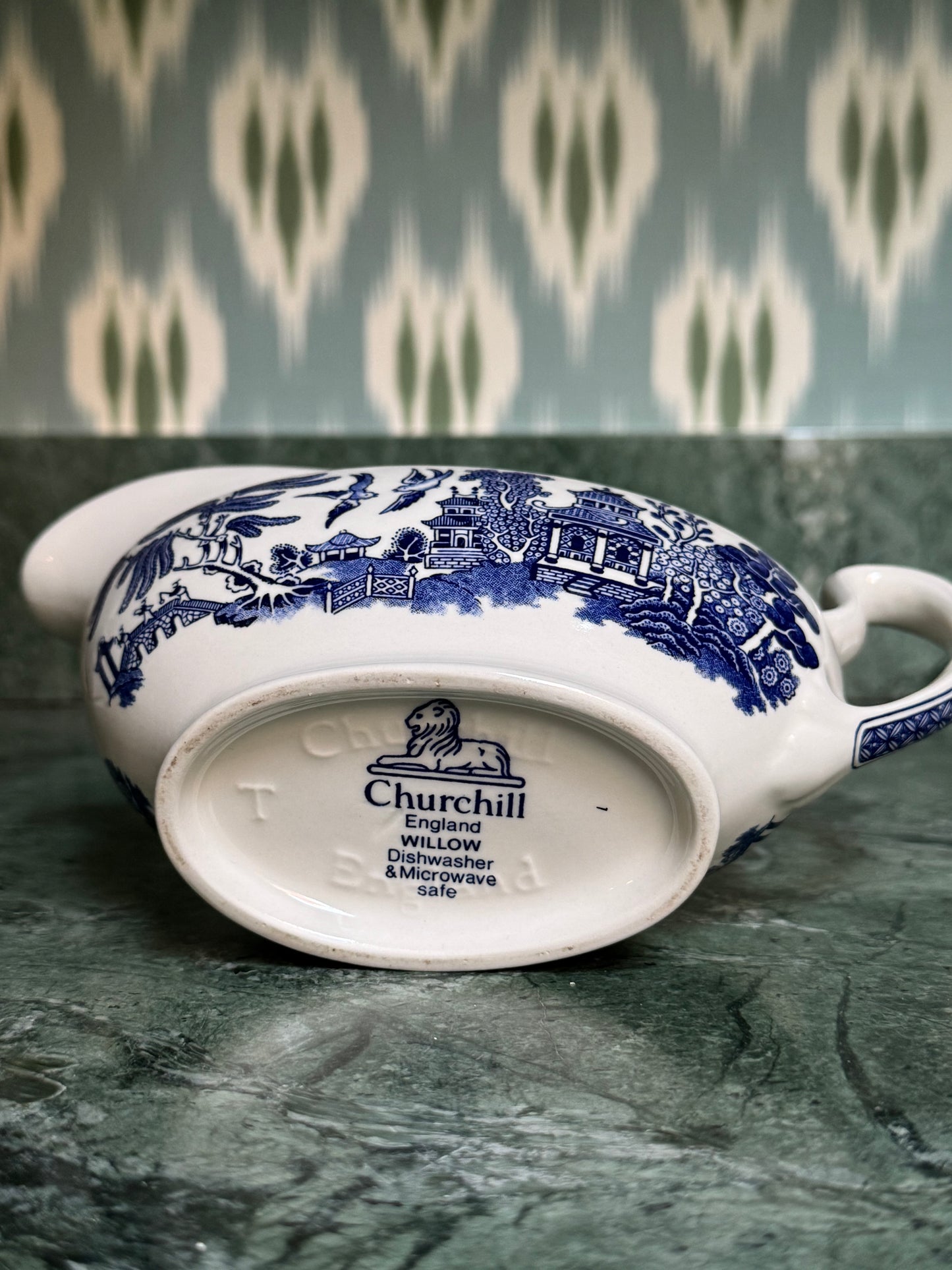 Churchill Blue Willow Gravy Boat