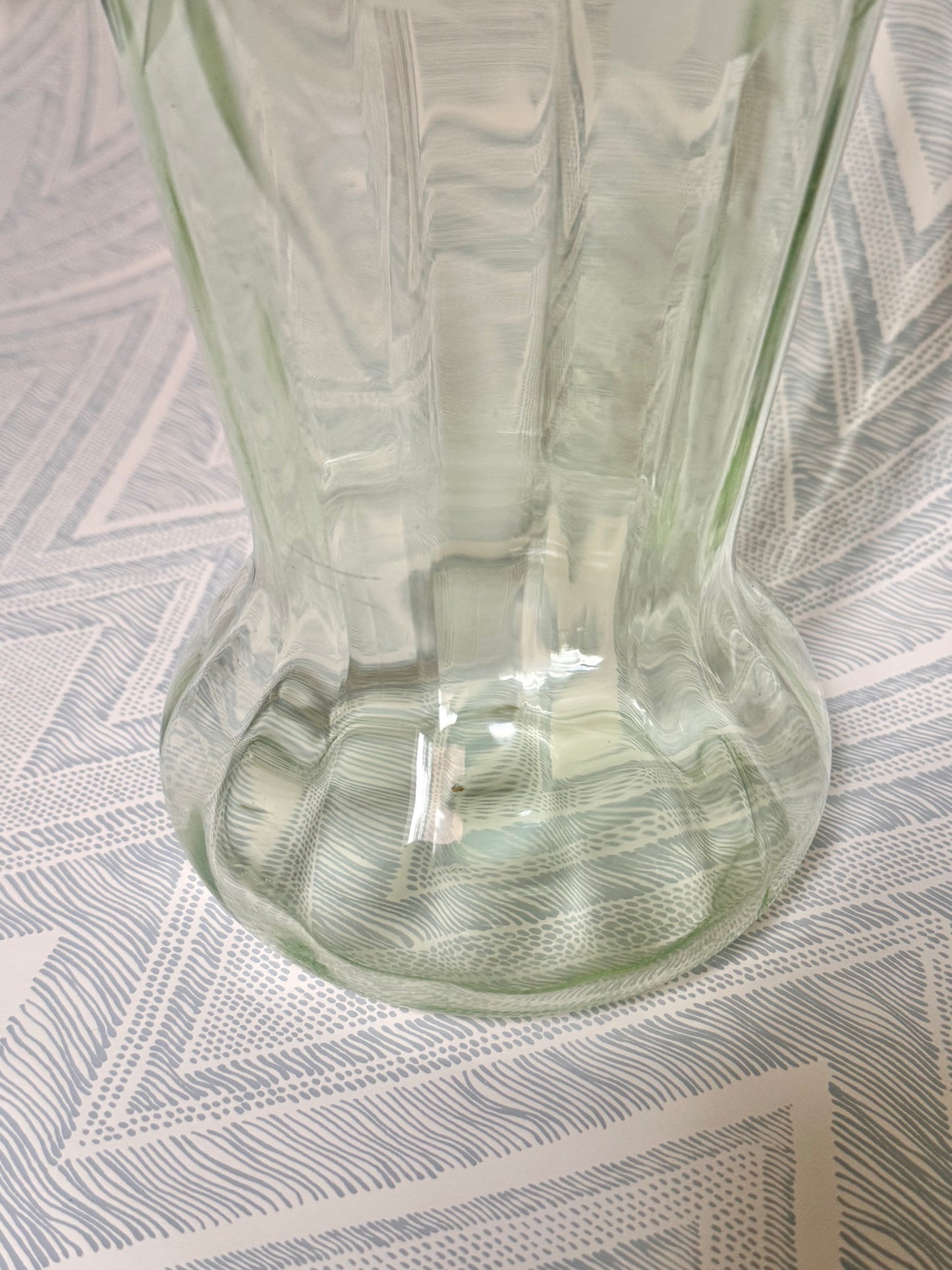 XL Green Optic Glass Vase