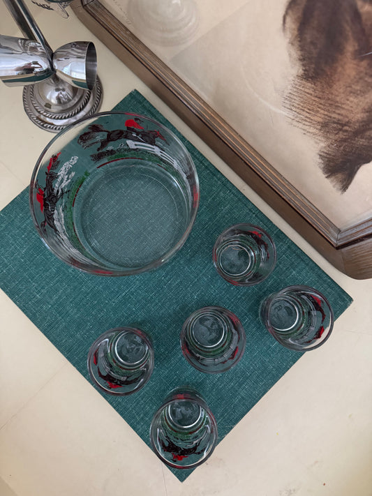 Fox Hunt Glassware Set