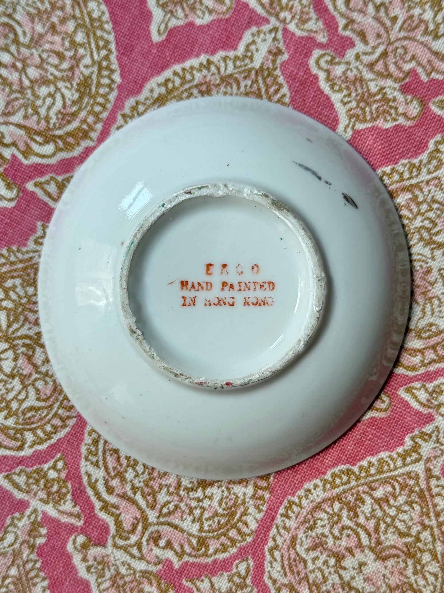 Vintage Rose Canton Ring Dish (3.75”)