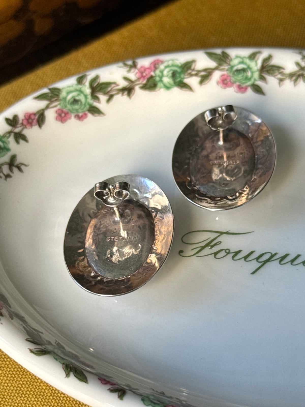 Silver & Lapis Concho Earrings