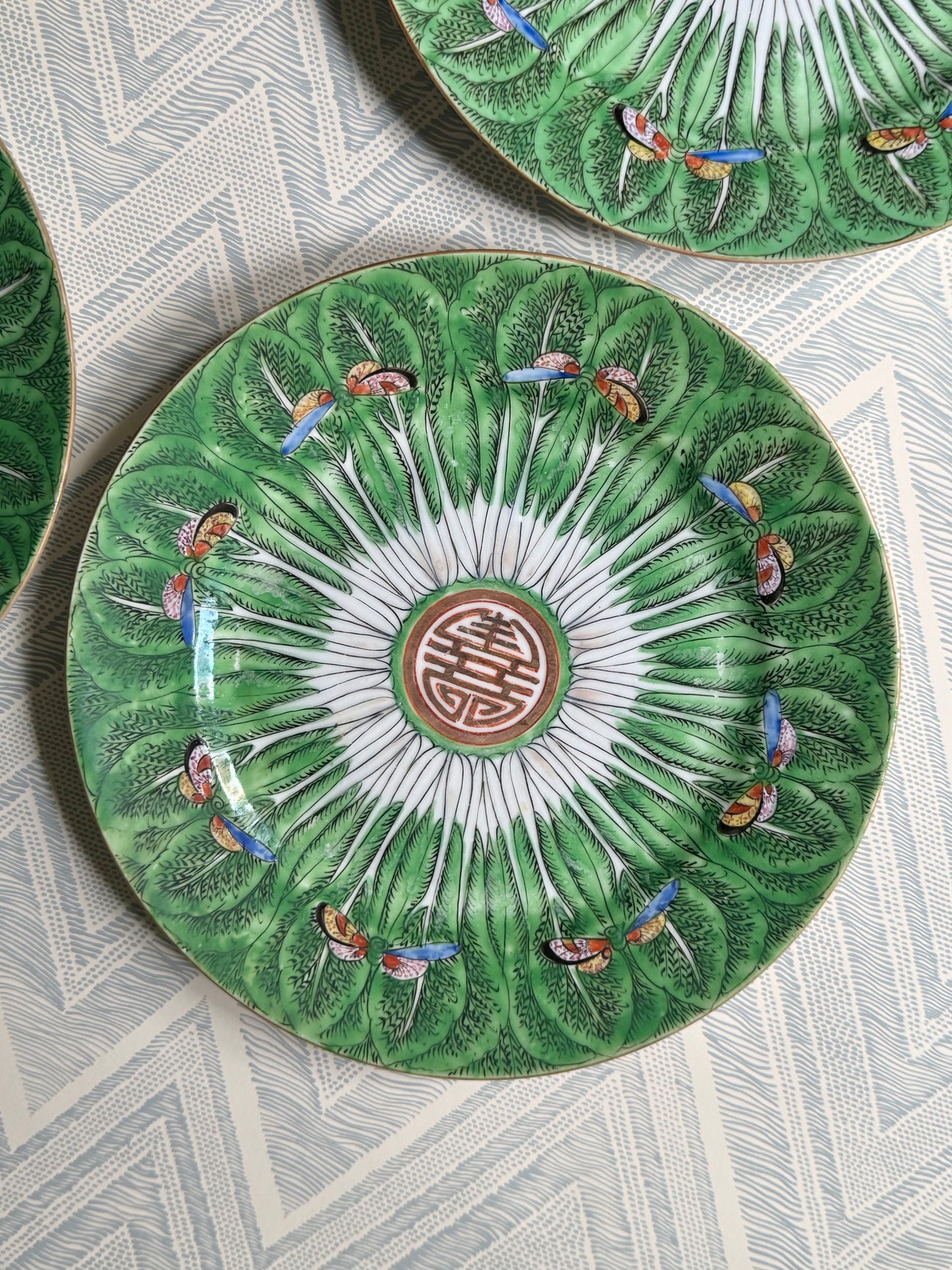 Set of 4 Famille Verte Plates